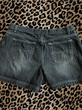 Faded Glory Black Washed Denim Shorts
